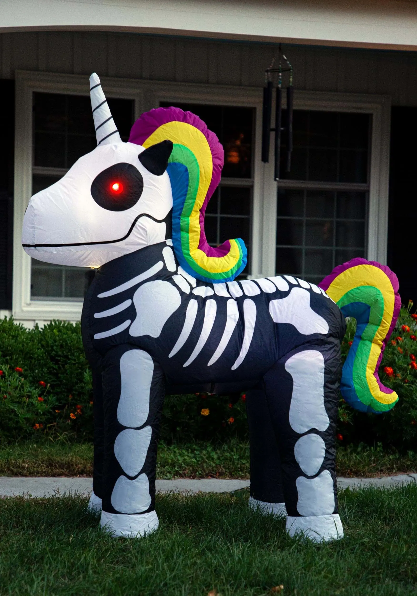 5' Inflatable Standing Skeleton Unicorn Decoration 1 5' Inflatable Standing Skeleton Unicorn Decoration