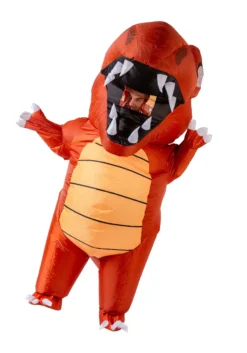 Inflatable Red Dinosaur Costume For Adults