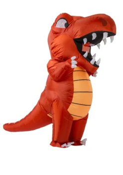 Inflatable Red Dinosaur Costume For Adults -Fun Costumes Shop inflatable adult red dino costume alt 3