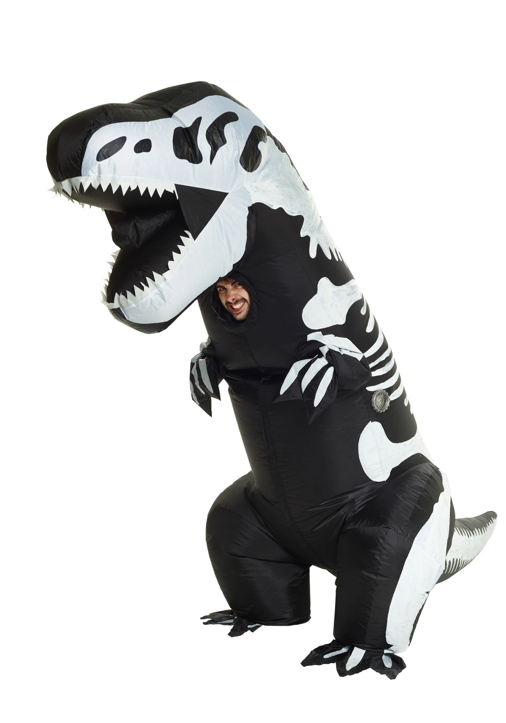 Inflatable Skeleton T-Rex Adult Costume 1 Inflatable Skeleton T-Rex Adult Costume