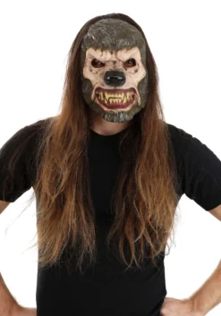 Jabbering Jaw Wolfman Mask For Adults -Fun Costumes Shop jabbering jaw wolfman mask alt 4