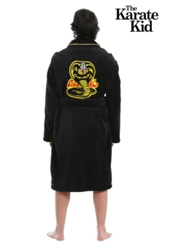 Karate Kid Cobra Kai Bathrobe For Adults -Fun Costumes Shop karate kid cobra kai robe 1