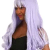 Light Purple Long Wavy Wig For Women