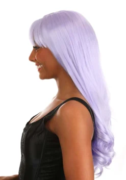 Light Purple Long Wavy Wig For Women -Fun Costumes Shop light purple long wavy wig alt 3
