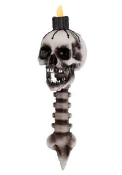 Light Up Skull Torch Decoration -Fun Costumes Shop light up skull torch alt 2