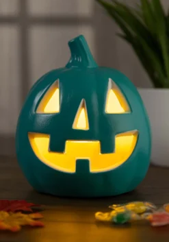 Light Up Teal Pumpkin Decoration