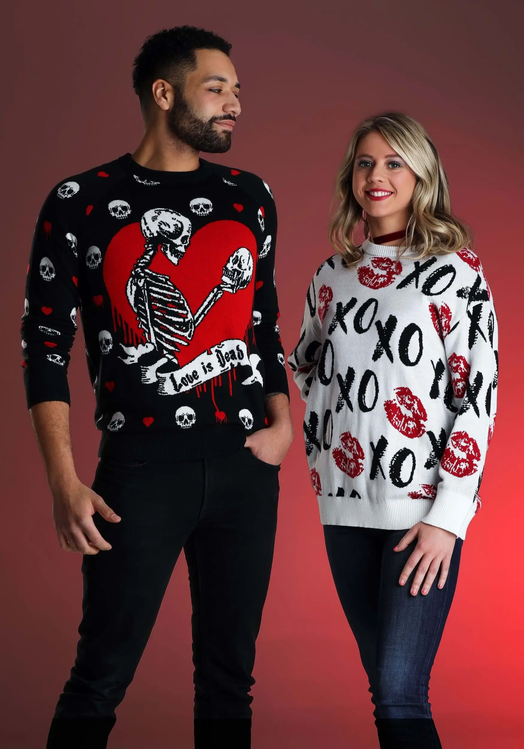 Love Is Dead Valentine's Day Sweater For Adults 3 Love Is Dead Valentine's Day Sweater For Adults - Image 3
