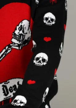 Love Is Dead Valentine's Day Sweater For Adults 16 Love Is Dead Valentine's Day Sweater For Adults -Fun Costumes Shop love is dead valentines day sweater alt 10