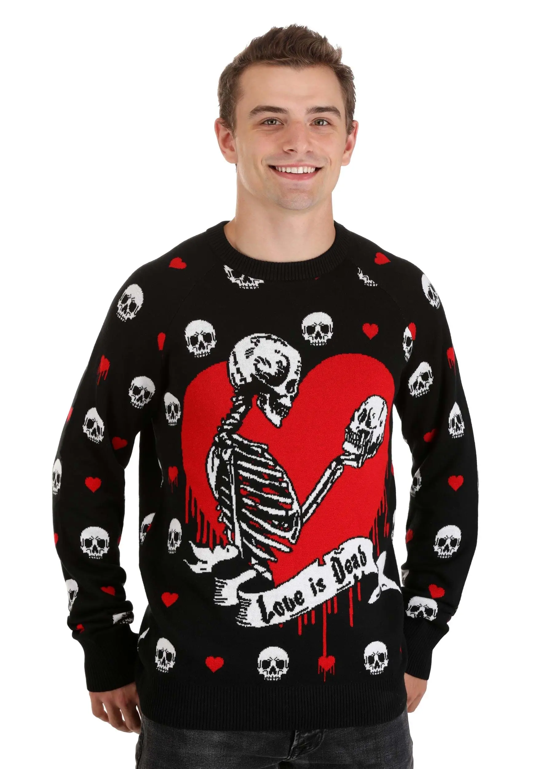 Love Is Dead Valentine's Day Sweater For Adults 10 Love Is Dead Valentine's Day Sweater For Adults - Image 10