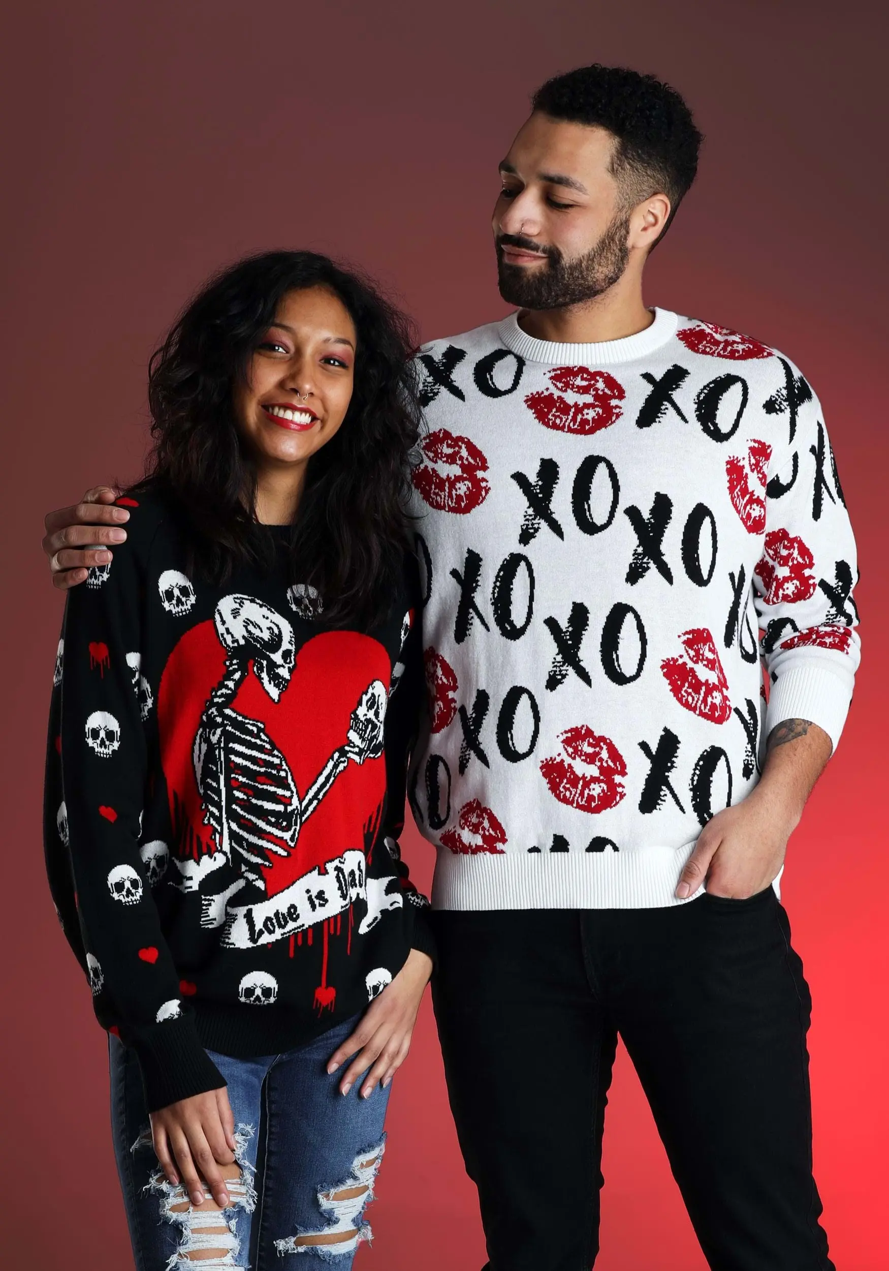 Love Is Dead Valentine's Day Sweater For Adults 4 Love Is Dead Valentine's Day Sweater For Adults - Image 4