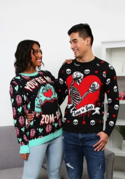 Love Is Dead Valentine's Day Sweater For Adults 14 Love Is Dead Valentine's Day Sweater For Adults -Fun Costumes Shop love is dead valentines day sweater alt 4