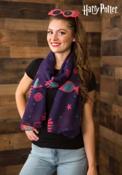 Luna Lovegood Spectrespecs Purple Lightweight Scarf