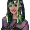 Women's Mardi Gras Tinsel Wig