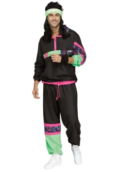 Fun World 80's Track Suit Costume For Men