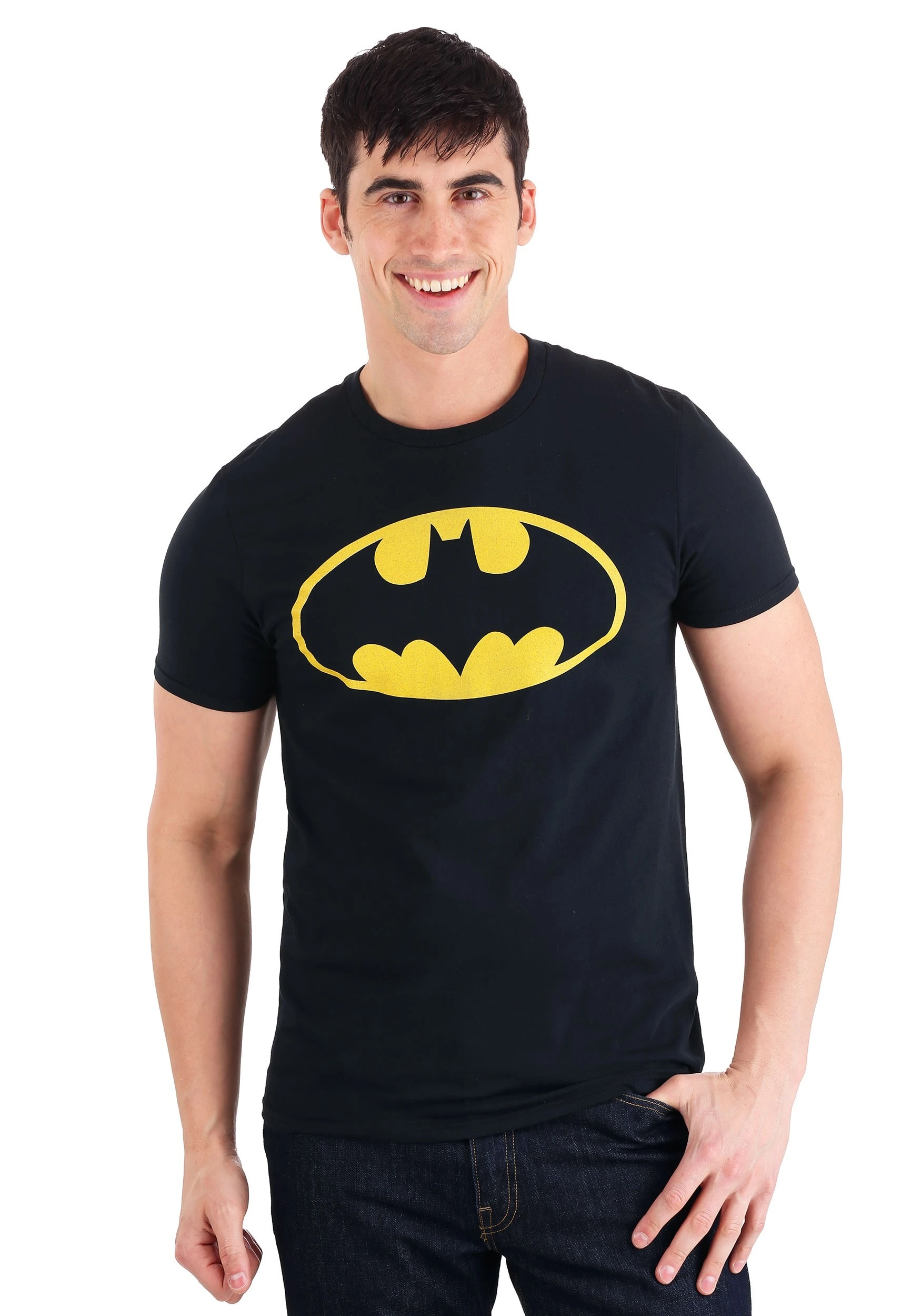 Men's Batman Logo Black T-Shirt 1 Men's Batman Logo Black T-Shirt