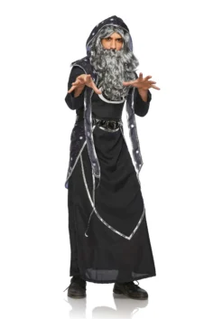 Dark Wizard Black And Silver Costume For Men