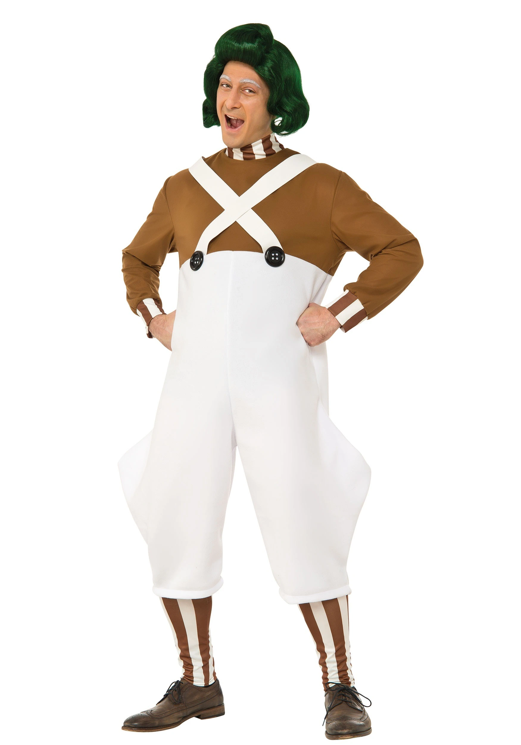 Mens Deluxe Oompa Loompa Costume 1 Mens Deluxe Oompa Loompa Costume