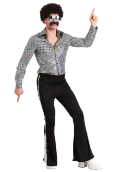 Men's Disco Ball Shirt -Fun Costumes Shop mens disco ball shirt alt1