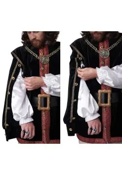 Men's Elizabethan King Costume 12 Men's Elizabethan King Costume -Fun Costumes Shop mens elizabethan king costume alt 5