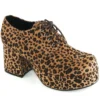 Leopard Platform Pimp Shoes For Men