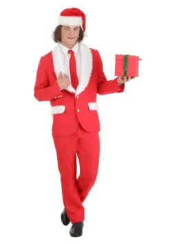 Red Holiday Santa Suit For Men
