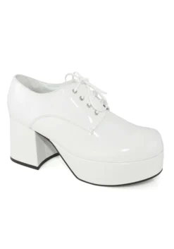 White Platform Pimp Shoes For Men