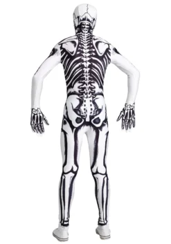 Men's White Skeleton Costume -Fun Costumes Shop mens white skeleton costume back
