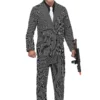 Men's Wide Pin Stripe Gangster Costume