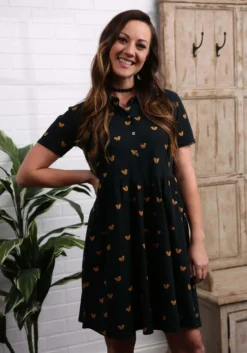 Dress Mickey Pumpkin Button Up