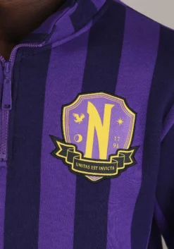Cakeworthy Nevermore Academy 1/4 Zip Pullover For Adults -Fun Costumes Shop nevermore academy 1 4 zip pullover alt 4