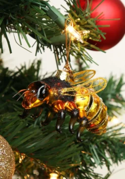 Kurt Adler Glass Ornament Honey Bee Noble Gems