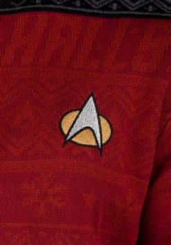 Adult Star Trek "Trek The Halls" Christmas Sweater -Fun Costumes Shop official star trek trek the halls christmas jump alt 6