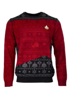 Adult Star Trek "Trek The Halls" Christmas Sweater -Fun Costumes Shop official star trek trek the halls christmas jump alt 9