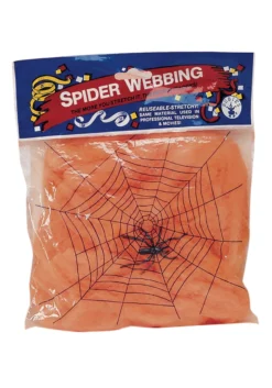 Black Light Activated 60g Orange Glow Spider Web
