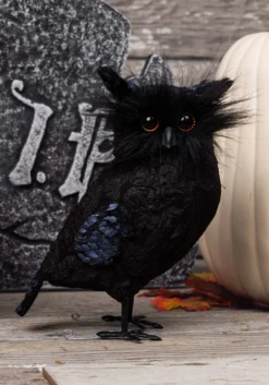 Black Owl Halloween Decoration