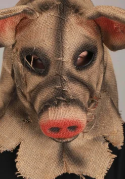 Pig Scarecrow Mouth Mover Mask -Fun Costumes Shop pig scarecrow mouth mover mask alt 2