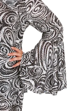 Plus Size Women's Foxy Lady Disco Costume -Fun Costumes Shop plus size womens foxy lady disco costume alt 3