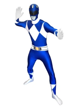 Power Rangers: Blue Ranger Morphsuit Costume -Fun Costumes Shop power rangers blue ranger morphsuit alt2