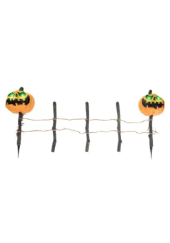 Light Up Pumpkin Fence 5 Light Up Pumpkin Fence -Fun Costumes Shop pumpkin fence w green light alt 2