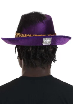 Purple Pimp Hat Costume Accessory -Fun Costumes Shop purple pimp hat alt 2