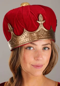 Queen Plush Costume Crown 7 Queen Plush Costume Crown -Fun Costumes Shop queen plush crown alt 1