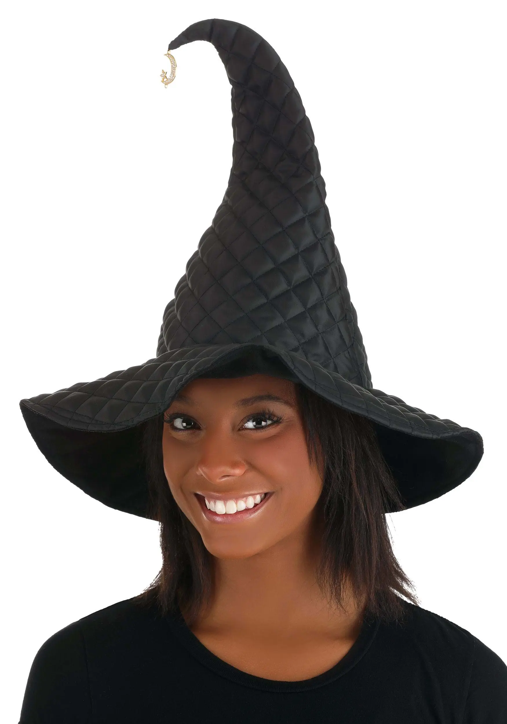Quilted Witch Costume Hat Accessory 2 Quilted Witch Costume Hat Accessory - Image 2