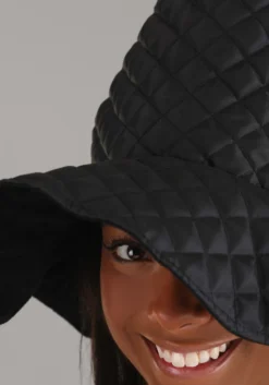Quilted Witch Costume Hat Accessory 7 Quilted Witch Costume Hat Accessory -Fun Costumes Shop quilted witch hat alt 2