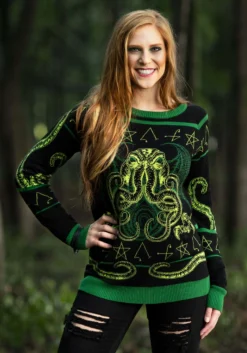 Rage Of Cthulhu Halloween Sweater For Adults -Fun Costumes Shop rage of cthulhu ugly halloween sweater alt 10