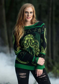 Rage Of Cthulhu Halloween Sweater For Adults -Fun Costumes Shop rage of cthulhu ugly halloween sweater alt 11