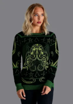Rage Of Cthulhu Halloween Sweater For Adults -Fun Costumes Shop rage of cthulhu ugly halloween sweater alt 7