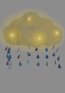 Adult Sherpa Light-Up Rain Cloud Costume Hat