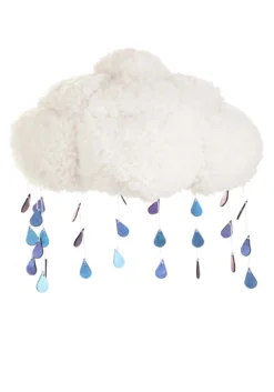Adult Sherpa Light-Up Rain Cloud Costume Hat -Fun Costumes Shop rain cloud plush hat alt 4
