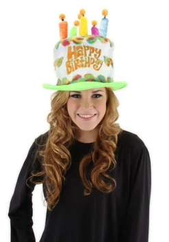Adult Rainbow Birthday Cake Plush Hat