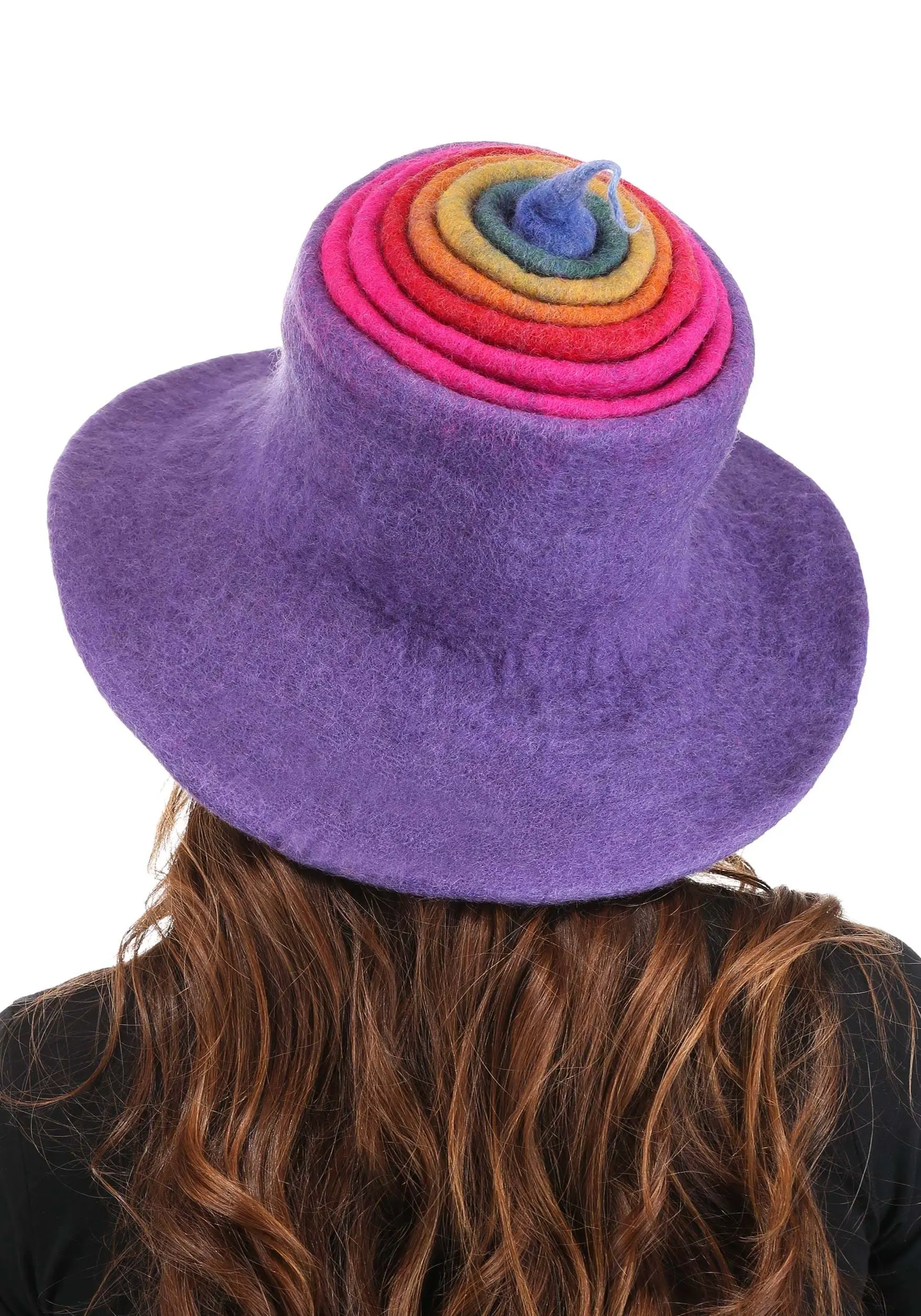 Adult Rainbow Borealis Heartfelted Witch Costume Hat 2 Adult Rainbow Borealis Heartfelted Witch Costume Hat - Image 2